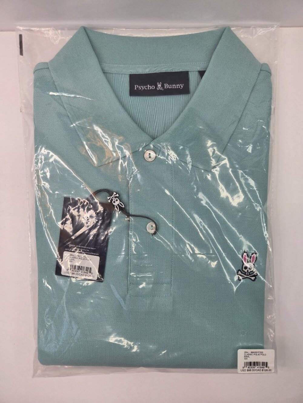 Psycho Bunny Classic Pique Polo in Light Blue | Men's Size 8/XXL Pima Cotton